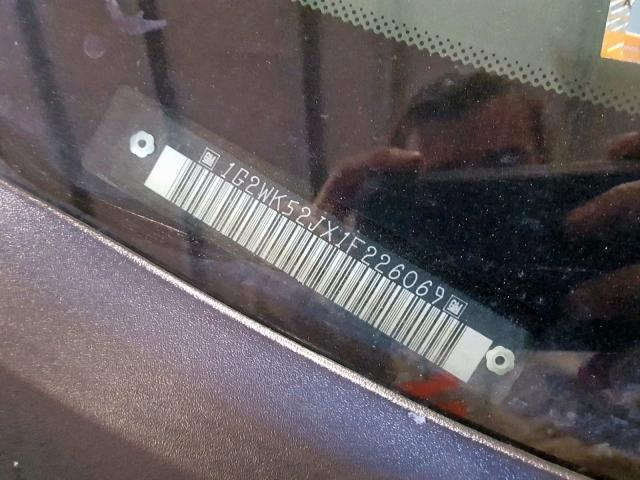 1G2WK52JX1F226069 - 2001 PONTIAC GRAND PRIX 黑色 照片 10