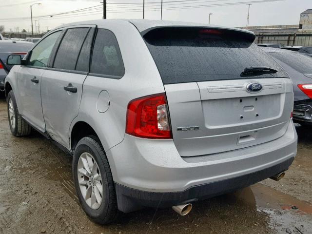 2FMDK3GC4EBB39806 - 2014 FORD EDGE SE SILVER photo 3