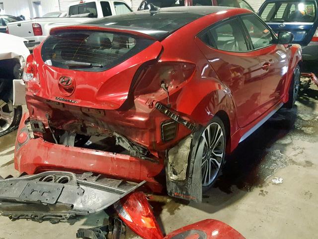 KMHTC6AE4GU280828 - 2016 HYUNDAI VELOSTER T RED photo 4