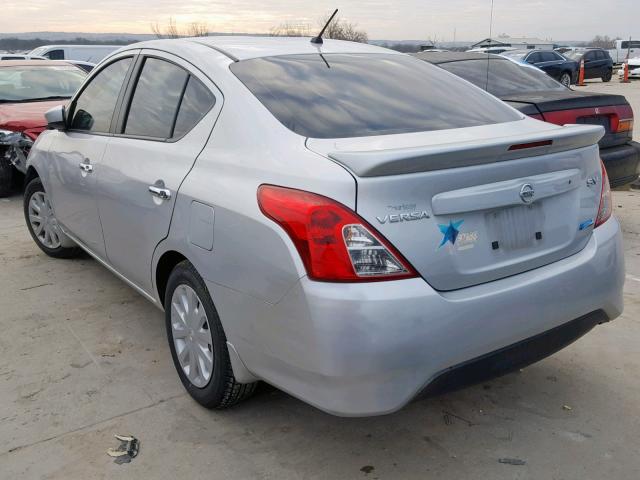 3N1CN7APXFL823925 - 2015 NISSAN VERSA S SILVER photo 3