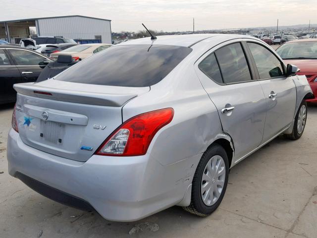 3N1CN7APXFL823925 - 2015 NISSAN VERSA S SILVER photo 4