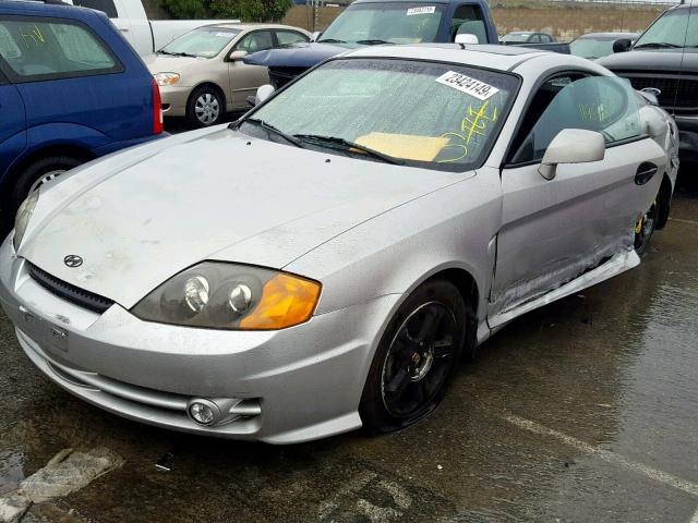 KMHHM65D23U087396 - 2003 HYUNDAI TIBURON SILVER photo 2