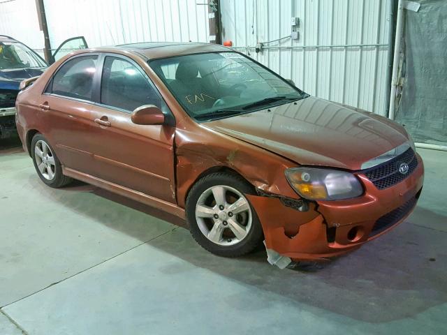 KNAFE121X85012868 - 2008 KIA SPECTRA EX ORANGE photo 1