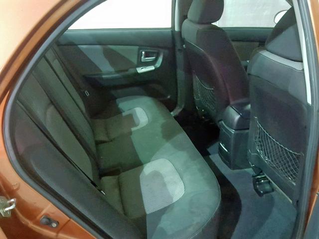 KNAFE121X85012868 - 2008 KIA SPECTRA EX ORANGE photo 6