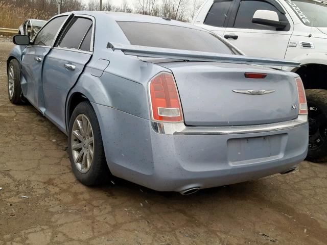 2C3CCACG8CH160764 - 2012 CHRYSLER 300 LIMITE BLUE photo 3