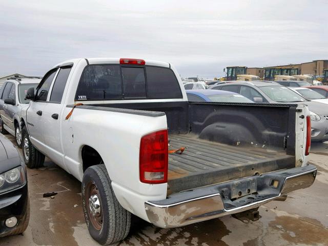 3D7KA28C74G122460 - 2004 DODGE RAM 2500 S WHITE photo 3