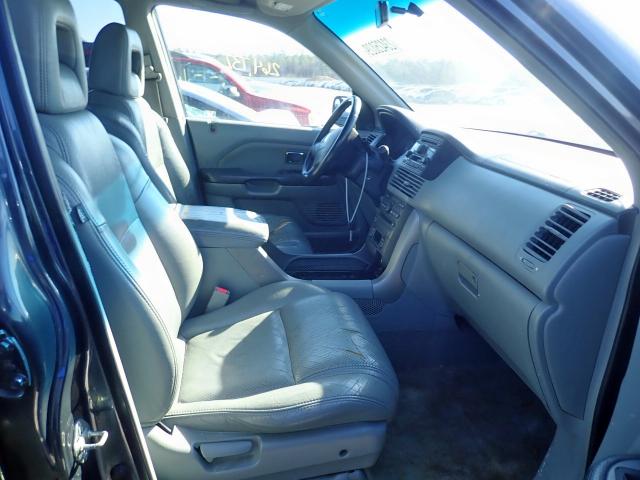 2HKYF18664H546763 - 2004 HONDA PILOT EXL GRAY photo 5