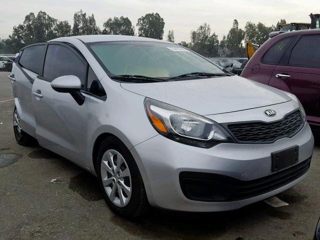 KNADM4A35E6385899 - 2014 KIA RIO LX SILVER photo 1