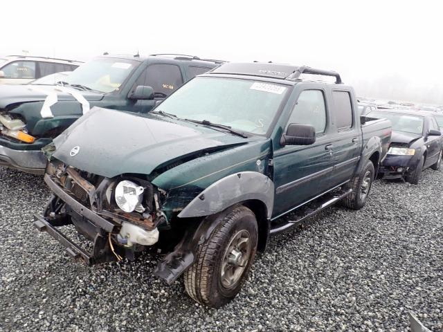 1N6ED27Y82C301468 - 2002 NISSAN FRONTIER C GREEN photo 2