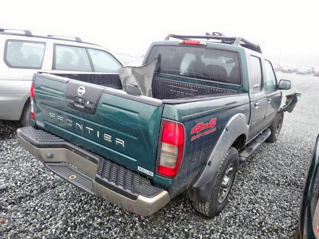 1N6ED27Y82C301468 - 2002 NISSAN FRONTIER C GREEN photo 4