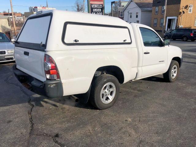 5TENX4CN8AZ701385 - 2010 TOYOTA TACOMA WHITE photo 4