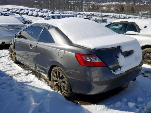 2HGFG12809H534639 - 2009 HONDA CIVIC EX CHARCOAL photo 3