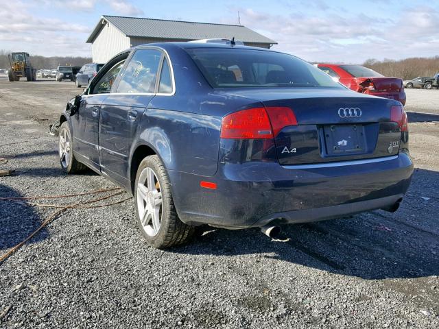 WAUDF78E27A208214 - 2007 AUDI A4 2.0T QU 蓝色 照片 3