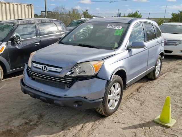 JHLRE38768C050183 - 2008 HONDA CR-V EXL BLUE photo 2