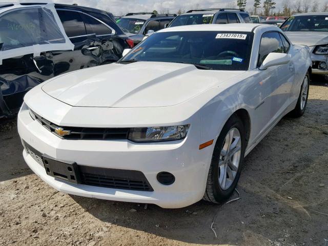 2G1FA1E30E9223841 - 2014 CHEVROLET CAMARO LS WHITE photo 2