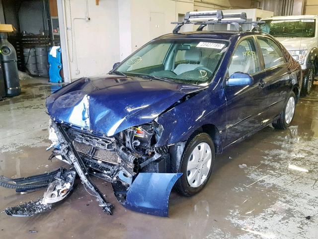 KNAFE222495587810 - 2009 KIA SPECTRA EX BLUE photo 2