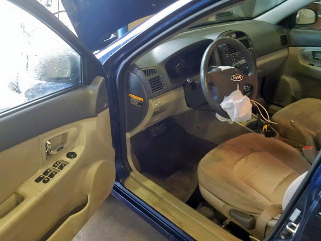 KNAFE222495587810 - 2009 KIA SPECTRA EX BLUE photo 9