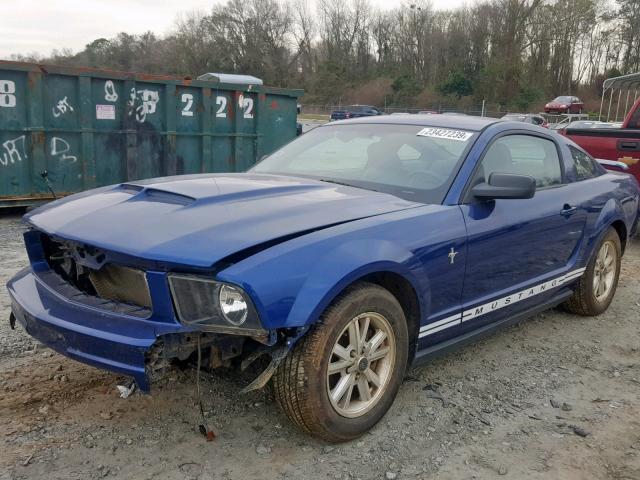 1ZVFT80N475212356 - 2007 FORD MUSTANG BLUE photo 2