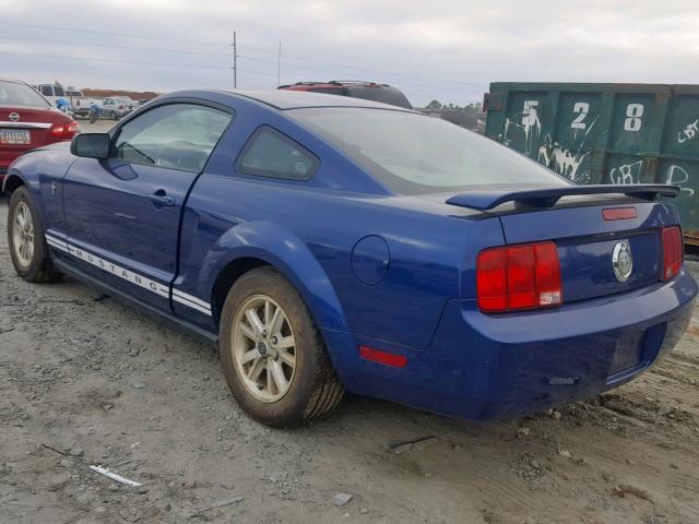 1ZVFT80N475212356 - 2007 FORD MUSTANG BLUE photo 3