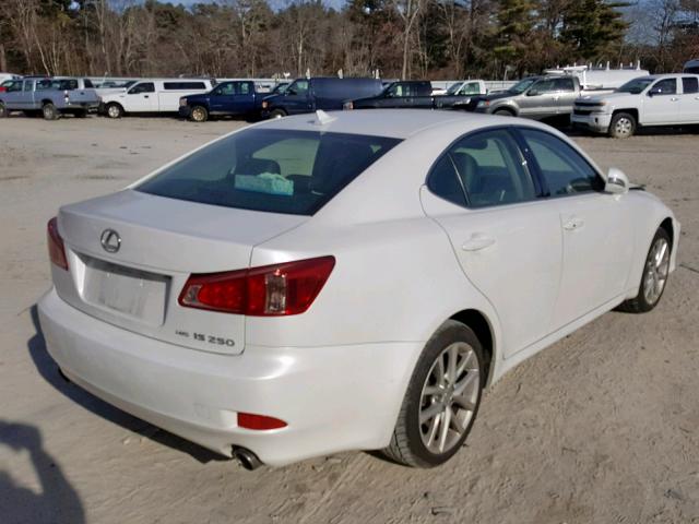 JTHCF5C23C5056221 - 2012 LEXUS IS 250 WHITE photo 4