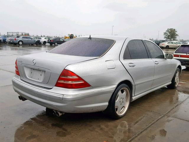 WDBNG70J82A302585 - 2002 MERCEDES-BENZ S 430 SILVER photo 4