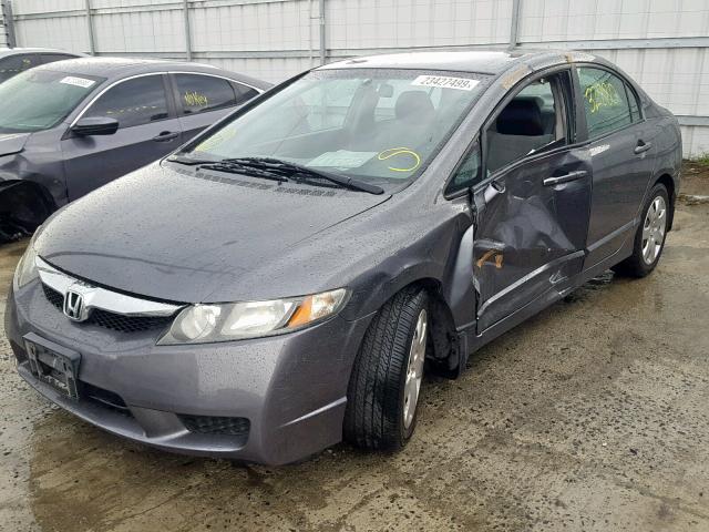 19XFA1F52AE036863 - 2010 HONDA CIVIC LX GRAY photo 2