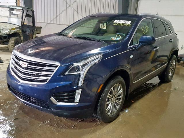 1GYKNDRS0HZ285452 - 2017 CADILLAC XT5 LUXURY BLUE photo 2