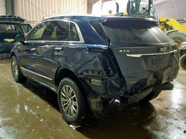 1GYKNDRS0HZ285452 - 2017 CADILLAC XT5 LUXURY BLUE photo 3