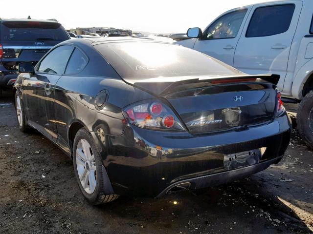 KMHHM66D38U291534 - 2008 HYUNDAI TIBURON GS BLACK photo 3