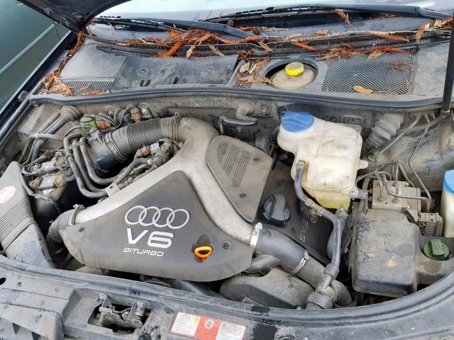 WAUED54B11N140000 - 2001 AUDI A6 2.7T QU BLUE photo 7