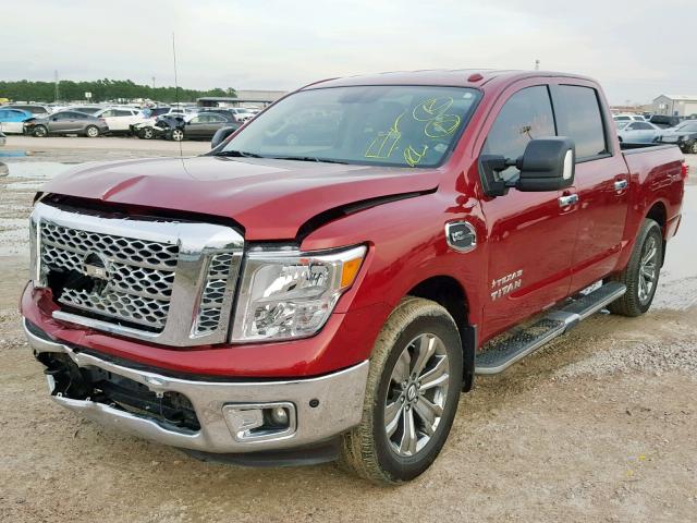 1N6AA1E59HN572093 - 2017 NISSAN TITAN SV MAROON photo 2