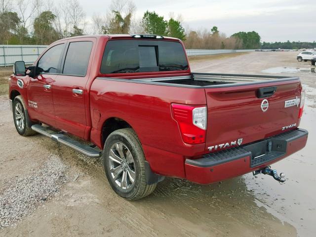 1N6AA1E59HN572093 - 2017 NISSAN TITAN SV MAROON photo 3