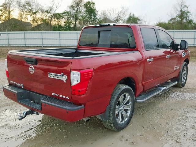 1N6AA1E59HN572093 - 2017 NISSAN TITAN SV MAROON photo 4