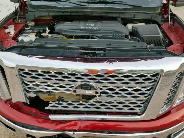 1N6AA1E59HN572093 - 2017 NISSAN TITAN SV MAROON photo 7