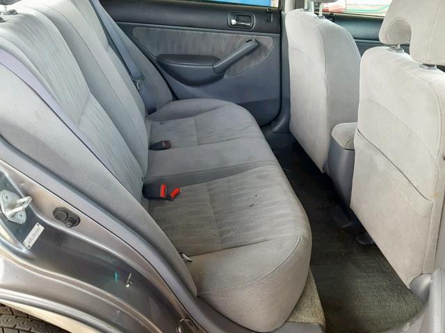 2HGES16595H548933 - 2005 HONDA CIVIC LX GRAY photo 6