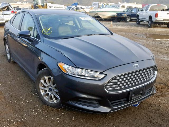 3FA6P0G72FR137383 - 2015 FORD FUSION S CHARCOAL photo 1