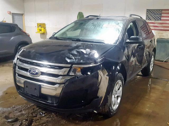 2FMDK4GCXDBC62353 - 2013 FORD EDGE SE BLACK photo 2