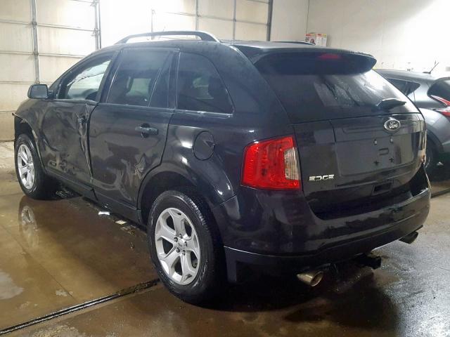 2FMDK4GCXDBC62353 - 2013 FORD EDGE SE BLACK photo 3