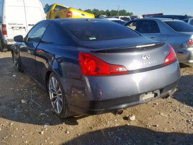 JNKCV64E38M103715 - 2008 INFINITI G37 BASE BLUE photo 3