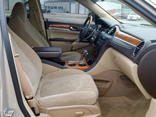 5GALRAED3AJ149522 - 2010 BUICK ENCLAVE CX TAN photo 5