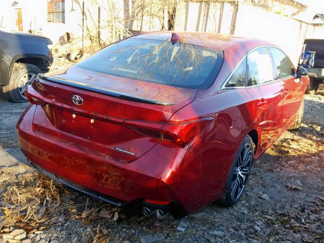4T1BZ1FB1KU001999 - 2019 TOYOTA AVALON XLE BURGUNDY photo 4