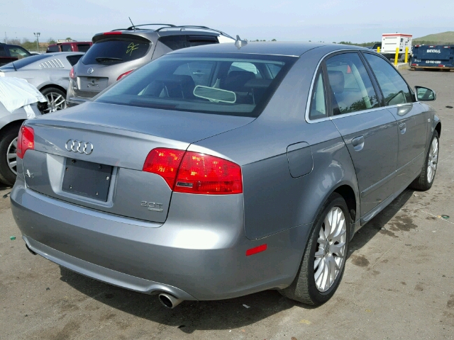 WAUDF78E58A130299 - 2008 AUDI A4 2.0T QU SILVER photo 4