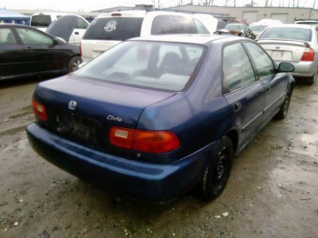 JHMEG8543SS012645 - 1995 HONDA CIVIC DX BLUE photo 4