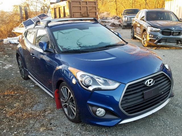 KMHTC6AE2HU308899 - 2017 HYUNDAI VELOSTER T BLUE photo 1