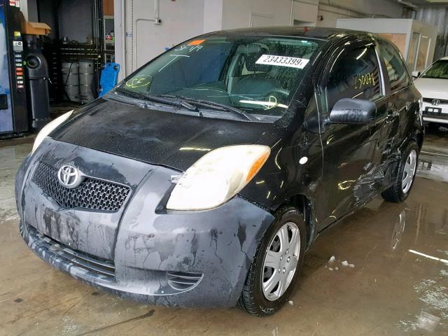 JTDJT923675065908 - 2007 TOYOTA YARIS BLACK photo 2