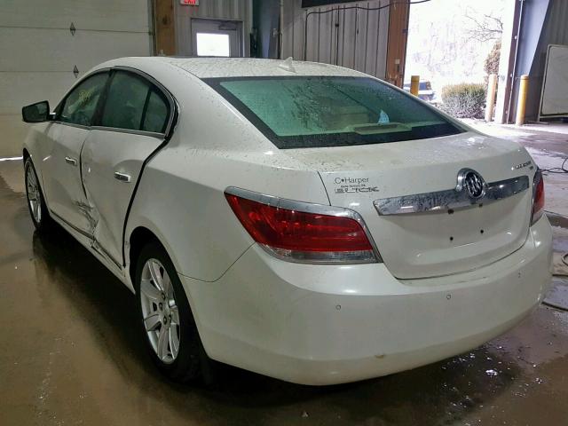 1G4GC5EG9AF217694 - 2010 BUICK LACROSSE C WHITE photo 3