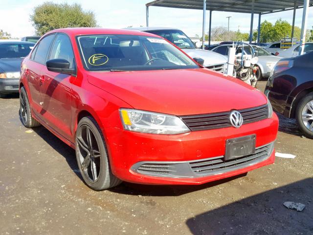 3VW2K7AJ6DM378861 - 2013 VOLKSWAGEN JETTA BASE RED photo 1