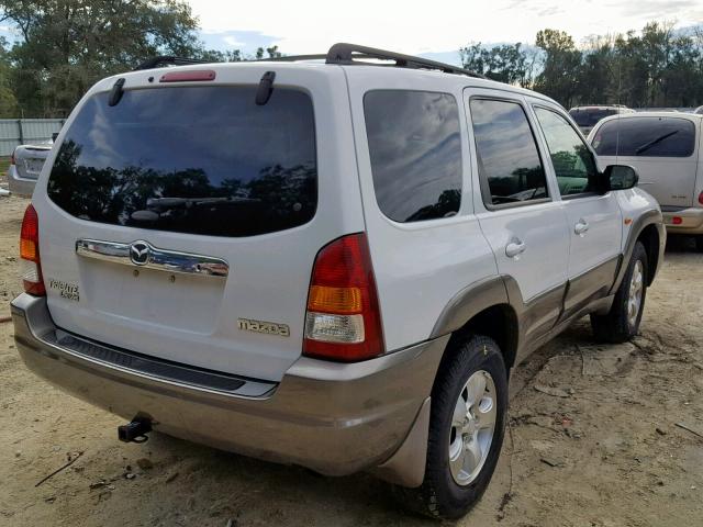 4F2YU09182KM32765 - 2002 MAZDA TRIBUTE LX WHITE photo 4