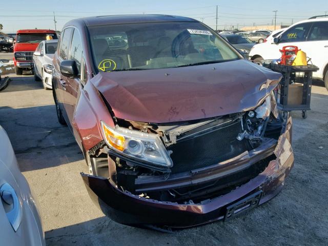 5FNRL5H68BB093990 - 2011 HONDA ODYSSEY EX MAROON photo 1