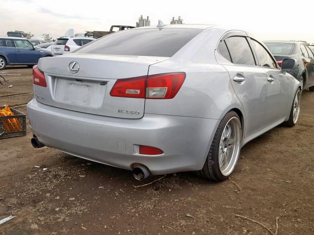 JTHBE262575016379 - 2007 LEXUS IS 350 SILVER photo 4